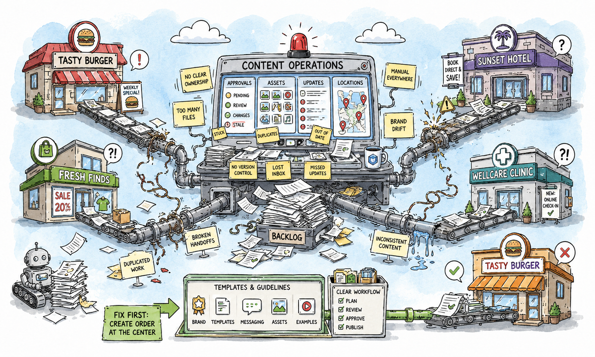 Why Content Operations Break in Multi-Location Businesses (And What to Fix First) cover image