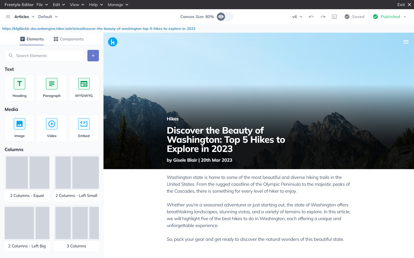 Content.One Drag and Drop builder