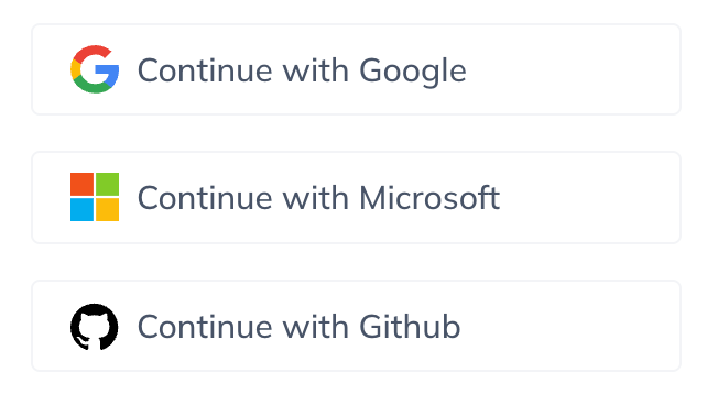 Single sign-on login options